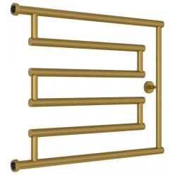 Полотенцесушитель водяной Сунержа High-Tech L+, высота 50 см, ширина 65 см, боковое подключение 50 см, цвет матовое золото, 032-4052-5065