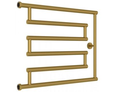 Полотенцесушитель водяной Сунержа High-Tech L+, высота 50 см, ширина 65 см, боковое подключение 50 см, цвет матовое золото, 032-4052-5065