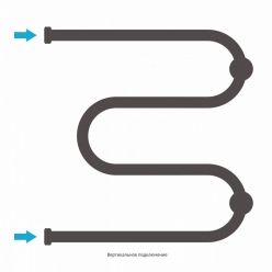 Полотенцесушитель водяной Сунержа М-образный+, высота 50 см, ширина 50 см, боковое подключение 50 см, цвет золото, 03-4007-5050