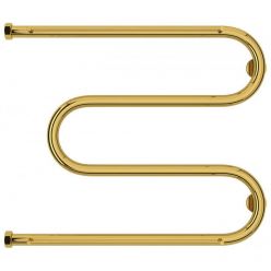 Полотенцесушитель водяной Сунержа М-образный+, высота 50 см, ширина 65 см, боковое подключение 50 см, с 2 полками, цвет золото, 03-4008-5065