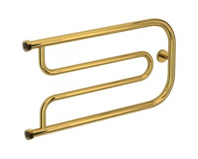 Полотенцесушитель водяной Сунержа Гусли+, ширина 65 см, высота 32 см, боковое подключение 32 см, цвет золото, 03-4009-3265