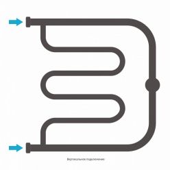 Полотенцесушитель водяной Сунержа Лира+, высота 50 см, ширина 50 см, боковое подключение 50 см, цвет золото, 03-4011-5050