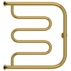 Полотенцесушитель водяной Сунержа Лира+, высота 50 см, ширина 50 см, боковое подключение 50 см, цвет золото, 03-4011-5050