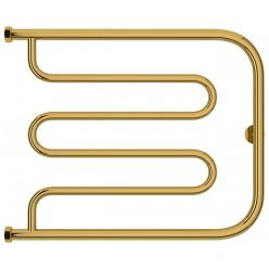 Полотенцесушитель водяной Сунержа Лира+, высота 50 см, ширина 65 см, боковое подключение 50 см, цвет золото, 03-4011-5065