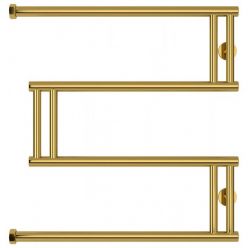 Полотенцесушитель водяной Сунержа High-Tech M+, высота 60 см, ширина 60 см, боковое подключение 60 см, цвет золото, 03-4050-6060