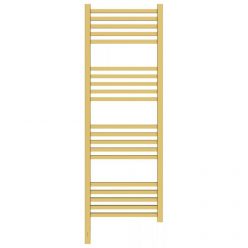 Полотенцесушитель электрический Сунержа Модус 3.0, высота 120 см, ширина 40 см, диммер слева/справа, цвет матовое золото, 032-5700-1240/032-5701-1240