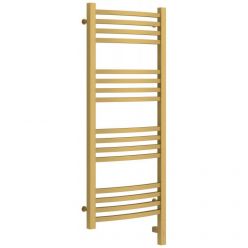 Полотенцесушитель электрический Сунержа Аркус 3.0, высота 100 см, ширина 40 см, диммер слева/справа, цвет матовое золото 032-5704-1040/032-5705-1040