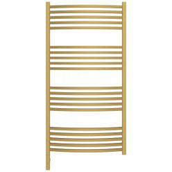 Полотенцесушитель электрический Сунержа Аркус 3.0, высота 120 см, ширина 60 см, диммер слева/справа, цвет матовое золото, 032-5704-1260/032-5705-1260