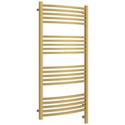 Полотенцесушитель электрический Сунержа Аркус 3.0, высота 120 см, ширина 60 см, диммер слева/справа, цвет матовое золото, 032-5704-1260/032-5705-1260