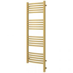 Полотенцесушитель электрический Сунержа Аркус 3.0, высота 120 см, ширина 40 см, диммер слева, цвет матовое золото, 032-5704-1240