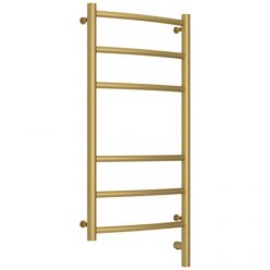 Полотенцесушитель электрический Сунержа Галант 3.0, высота 80 см, ширина 40 см, диммер слева/справа, цвет матовое золото, 032-5800-8040/032-5801-8040