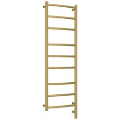 Полотенцесушитель электрический Сунержа Галант 3.0, высота 120 см, ширина 40 см, диммер слева/справа, цвет матовое золото, 032-5800-1240/032-5801-1240