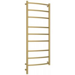 Полотенцесушитель электрический Сунержа Галант 3.0, высота 120 см, ширина 50 см, диммер слева/справа, цвет матовое золото, 032-5800-1250/032-5801-1250