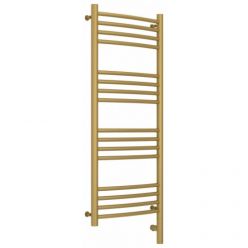 Полотенцесушитель электрический Сунержа Богема 3.0, высота 100 см, ширина 40 см, диммер слева/справа, цвет матовое золото, 032-5802-1040/032-5803-1040