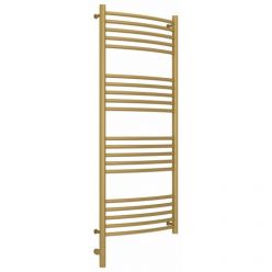 Полотенцесушитель электрический Сунержа Богема 3.0, высота 120 см, ширина 50 см, диммер слева/справа, цвет матовое золото, 032-5802-1250/032-5803-1250