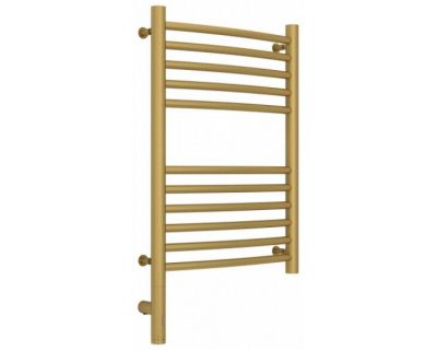 Полотенцесушитель электрический Сунержа Богема 3.0, высота 60 см, ширина 40 см, диммер слева/справа, цвет матовое золото, 032-5802-6040/032-5803-6040