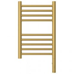 Полотенцесушитель электрический Сунержа Богема 3.0, высота 50 см, ширина 30 см, диммер слева/справа, цвет матовое золото, 032-5804-5030/032-5805-5030