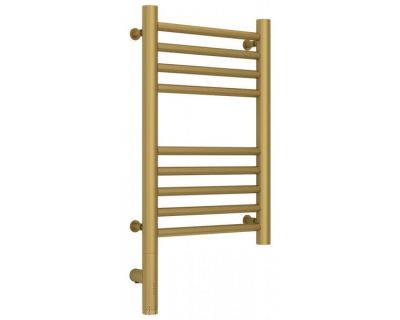 Полотенцесушитель электрический Сунержа Богема 3.0, высота 50 см, ширина 30 см, диммер слева/справа, цвет матовое золото, 032-5804-5030/032-5805-5030