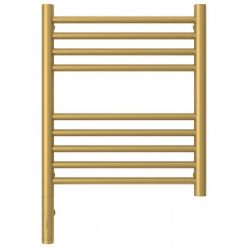 Полотенцесушитель электрический Сунержа Богема 3.0, высота 50 см, ширина 40 см, диммер слева/справа, цвет матовое золото, 032-5804-5040/032-5805-5040