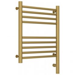 Полотенцесушитель электрический Сунержа Богема 3.0, высота 50 см, ширина 40 см, диммер слева/справа, цвет матовое золото, 032-5804-5040/032-5805-5040