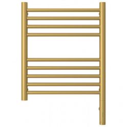 Полотенцесушитель электрический Сунержа Богема 3.0, высота 50 см, ширина 40 см, диммер слева/справа, цвет матовое золото, 032-5804-5040/032-5805-5040