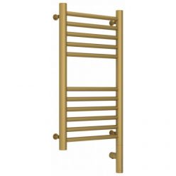 Полотенцесушитель электрический Сунержа Богема 3.0, высота 60 см, ширина 30 см, диммер слева/справа, цвет матовое золото, 032-5804-6030/032-5805-6030