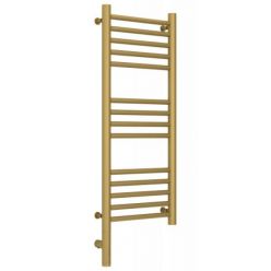 Полотенцесушитель электрический Сунержа Богема 3.0, высота 80 см, ширина 30 см, диммер слева/справа, цвет матовое золото, 032-5804-8030/032-5805-8030