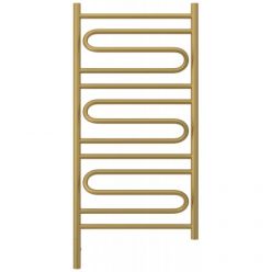 Полотенцесушитель электрический Сунержа Элегия 3.0, высота 100 см, ширина 50 см, диммер слева/справа, цвет матовое золото, 032-5818-1050/032-5819-1050