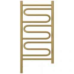 Полотенцесушитель электрический Сунержа Элегия 3.0, высота 80 см, ширина 40 см, диммер слева/справа, цвет матовое золото, 032-5818-8040/032-5819-8040