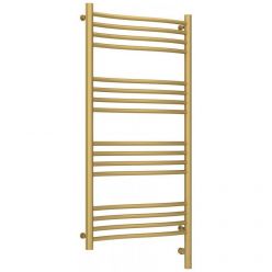 Полотенцесушитель электрический Сунержа Флюид 3.0, высота 100 см, ширина 50 см, диммер слева/справа, цвет матовое золото, 032-5820-1050/032-5821-1050