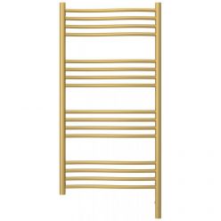 Полотенцесушитель электрический Сунержа Флюид 3.0, высота 100 см, ширина 50 см, диммер слева/справа, цвет матовое золото, 032-5820-1050/032-5821-1050