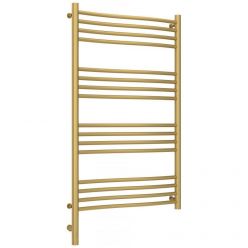 Полотенцесушитель электрический Сунержа Флюид 3.0, высота 100 см, ширина 60 см, диммер слева/справа, цвет матовое золото, 032-5820-1060/032-5821-1060