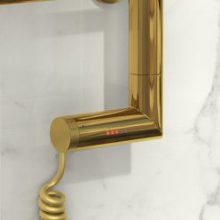 Полотенцесушитель электрический Сунержа Галант 2.0, высота 100 см, ширина 40 см, диммер справа, цвет золото, 03-5201-1040