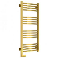 Полотенцесушитель электрический Сунержа Аркус 2.0, высота 100 см, ширина 40 см, диммер слева, цвет золото, 03-5604-1040