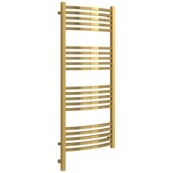 Полотенцесушитель электрический Сунержа Аркус 3.0, высота 120 см, ширина 50 см, диммер слева/справа, цвет золото, 03-5704-1250/03-5705-1250