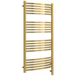 Полотенцесушитель электрический Сунержа Аркус 3.0, высота 120 см, ширина 60 см, диммер слева/справа, цвет золото, 03-5704-1260/03-5705-1260