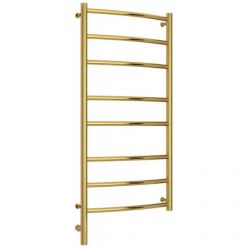 Полотенцесушитель электрический Сунержа Галант 3.0, высота 100 см, ширина 50 см, диммер слева/справа, цвет золото, 03-5800-1050/03-5801-1050