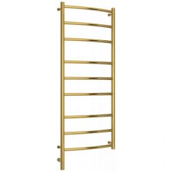 Полотенцесушитель электрический Сунержа Галант 3.0, высота 120 см, ширина 50 см, диммер слева/справа, цвет золото, 03-5800-1250/03-5801-1250