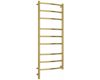 Полотенцесушитель электрический Сунержа Галант 3.0, высота 120 см, ширина 50 см, диммер слева/справа, цвет золото, 03-5800-1250/03-5801-1250