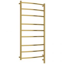 Полотенцесушитель электрический Сунержа Галант 3.0, высота 120 см, ширина 60 см, диммер слева/справа, цвет золото, 03-5800-1260/03-5801-1260