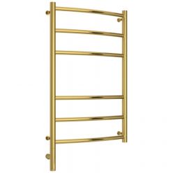 Полотенцесушитель электрический Сунержа Галант 3.0, высота 80 см, ширина 50 см, диммер слева/справа, цвет золото, 03-5800-8050/03-5801-8050