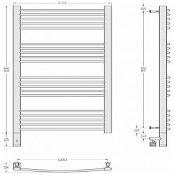 Полотенцесушитель электрический Сунержа Богема 3.0, высота 100 см, ширина 50 см, диммер слева/справа, цвет золото, 03-5802-1050/03-5803-1050