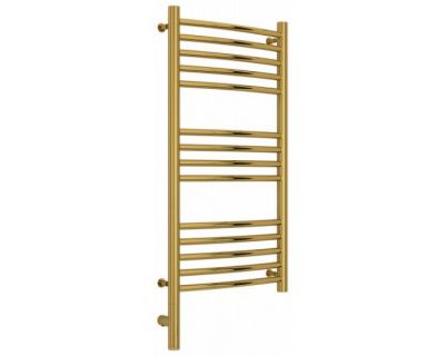 Полотенцесушитель электрический Сунержа Богема 3.0, высота 80 см, ширина 40 см, диммер слева/справа, цвет золото, 03-5802-8040/03-5803-8040