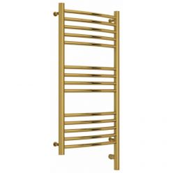 Полотенцесушитель электрический Сунержа Богема 3.0, высота 80 см, ширина 40 см, диммер слева/справа, цвет золото, 03-5802-8040/03-5803-8040