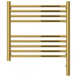 Полотенцесушитель электрический Сунержа Богема 3.0, высота 50 см, ширина 50 см, диммер слева/справа, цвет золото, 03-5804-5050/03-5805-5050