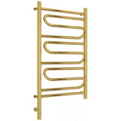 Полотенцесушитель электрический Сунержа Элегия 3.0, высота 80 см, ширина 50 см, диммер слева/справа, цвет золото, 03-5818-8050/03-5819-8050