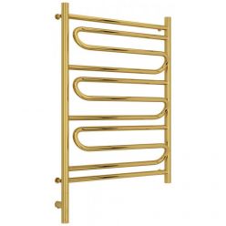 Полотенцесушитель электрический Сунержа Элегия 3.0, высота 80 см, ширина 60 см, диммер слева/справа, цвет золото, 03-5818-8060/03-5819-8060