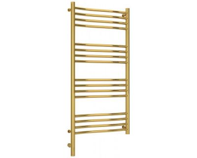 Полотенцесушитель электрический Сунержа Флюид 3.0, высота 100 см, ширина 50 см, диммер слева/справа, цвет золото, 03-5820-1050/03-5821-1050