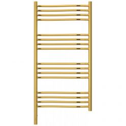 Полотенцесушитель электрический Сунержа Флюид 3.0, высота 100 см, ширина 50 см, диммер слева/справа, цвет золото, 03-5820-1050/03-5821-1050