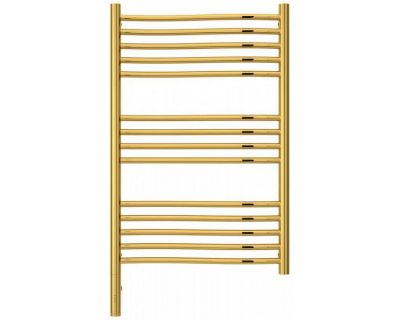 Полотенцесушитель электрический Сунержа Флюид 3.0, высота 80 см, ширина 50 см, диммер слева/справа, цвет золото, 03-5820-8050/03-5821-8050